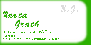 marta grath business card
